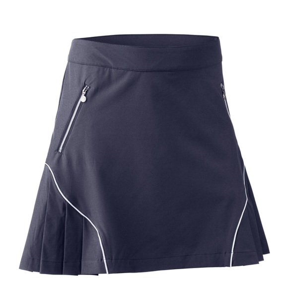 Daily Sports Pants - Daily Sports Navy Cathryn Wind Skort A-line shape Built-in Shorts